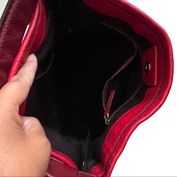 Marc by Marc Jacobs Red Leather New Q Hillier Hobo - Picture 10 of 11